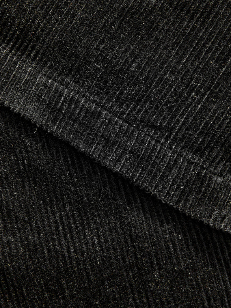 8W Cotton Corduroy Fatigue Pants in Black
