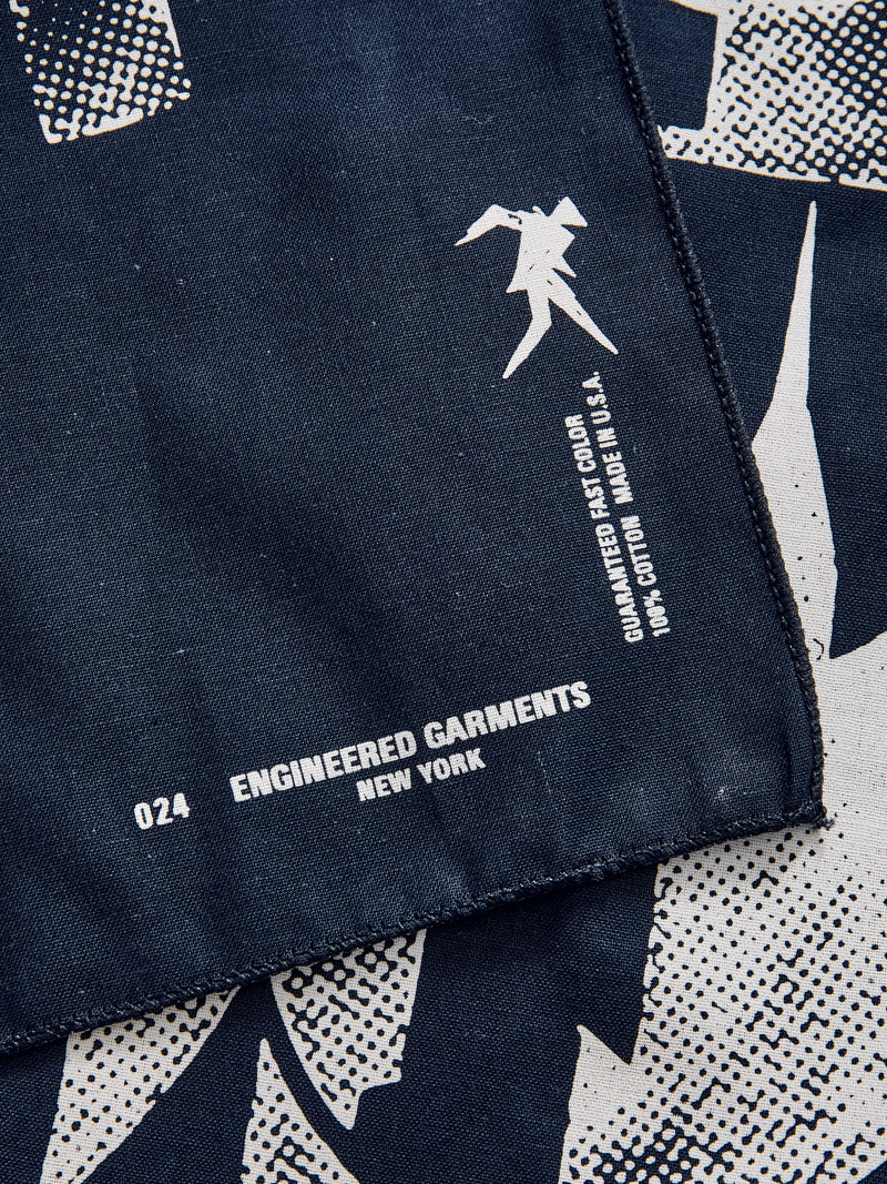 Printed Bandana in Navy NYC