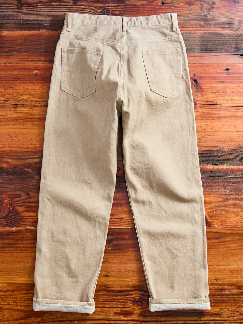 Khaki Broken 13oz RF Jeans - Straight Fit