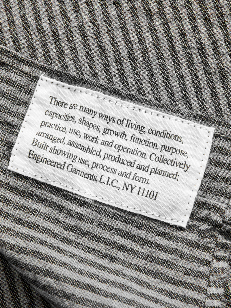 Linen Work Shirt in Charcoal Grey
