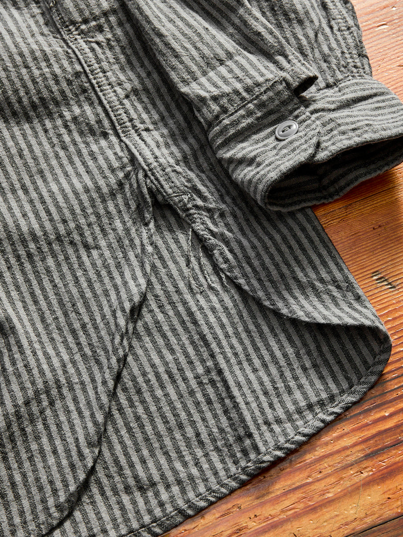 Linen Work Shirt in Charcoal Grey