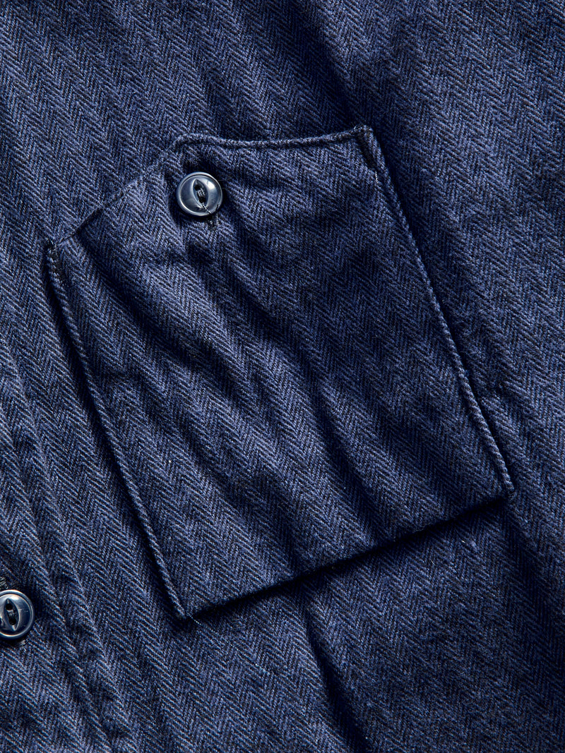 Herringbone Work Shirt in Navy