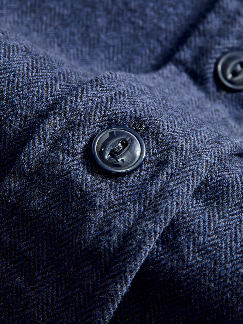 Herringbone Work Shirt in Navy