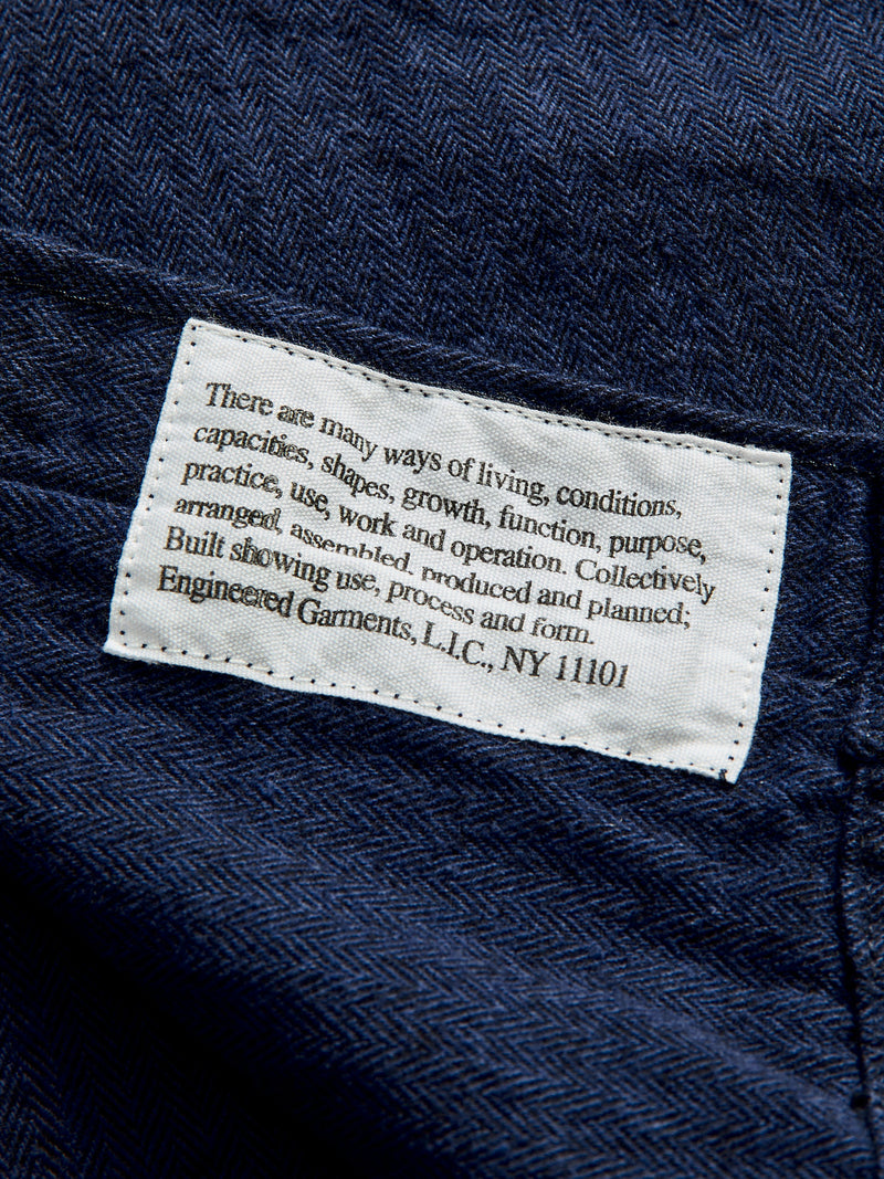 Herringbone Work Shirt in Navy