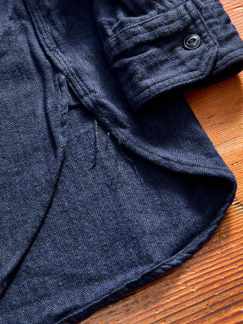 Herringbone Work Shirt in Navy