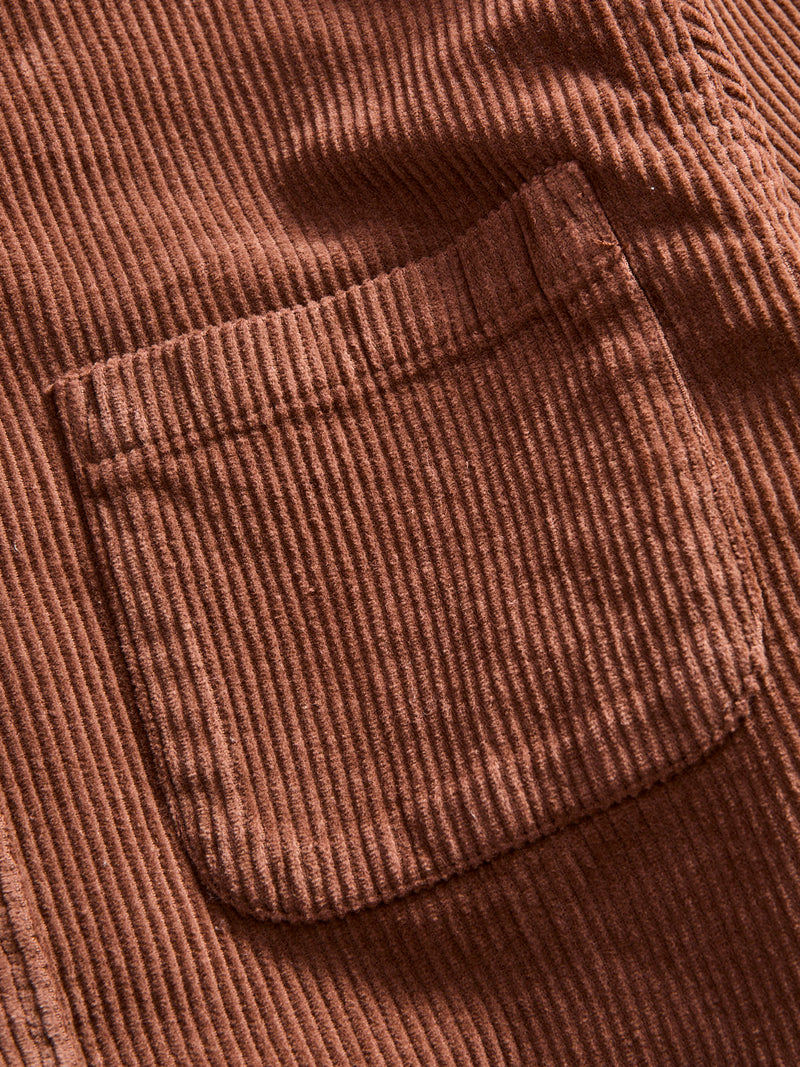 Lobo Button-Up Shirt in Brown