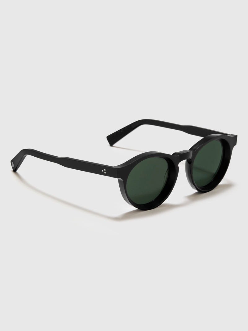 SP-01 "P3 Round" Sunglasses in Black/Green
