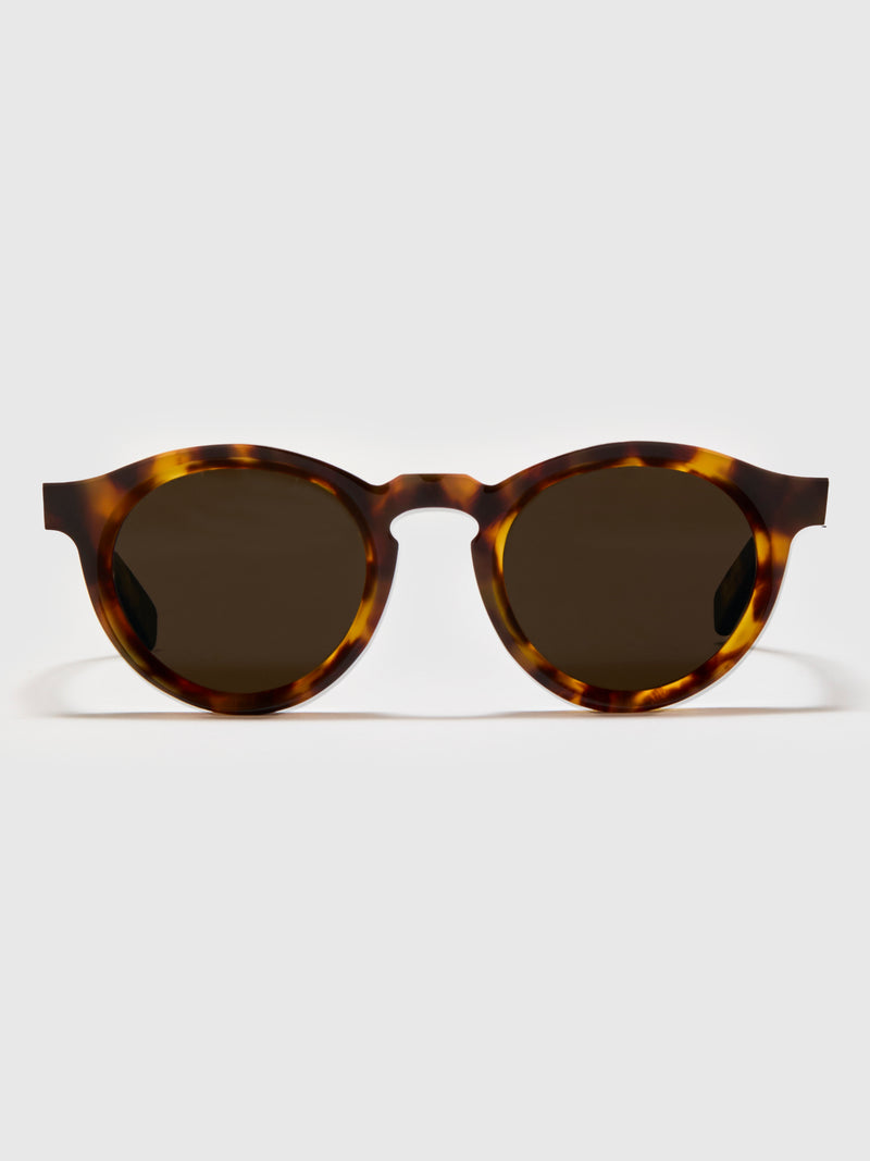 SP-01 "P3 Round" Sunglasses in Tortoise/Brown