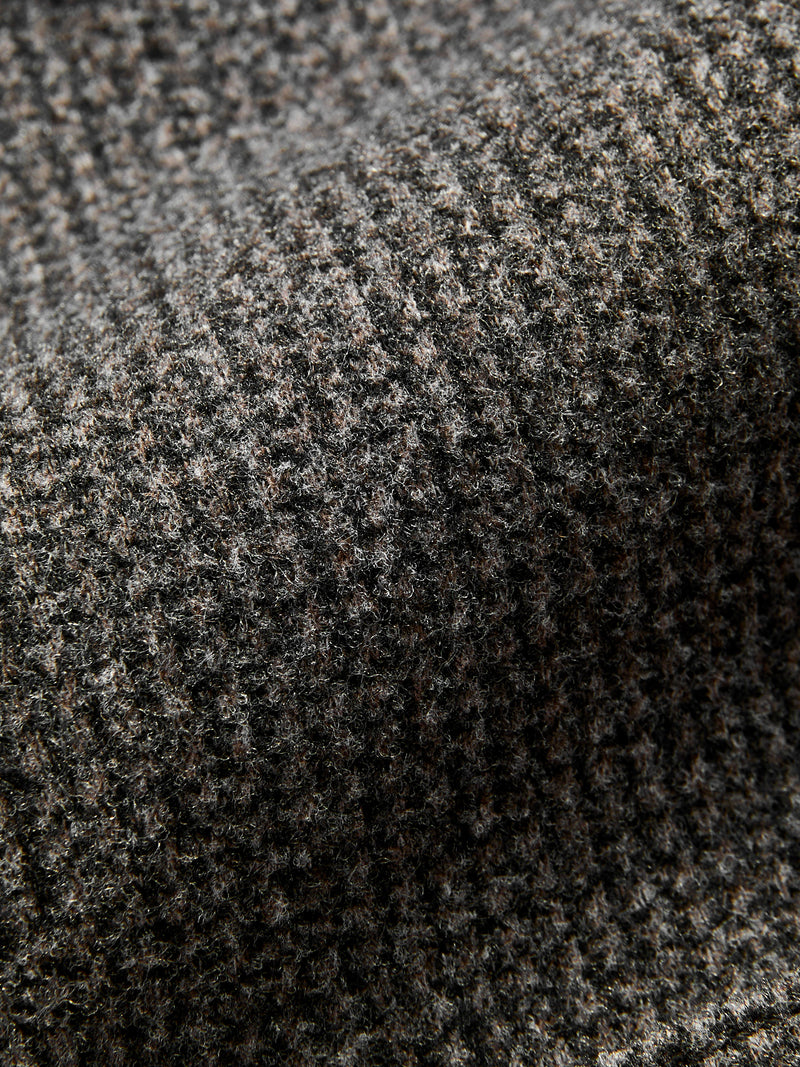 Relaxed Fit Oxford Coverall in Brown Herringbone