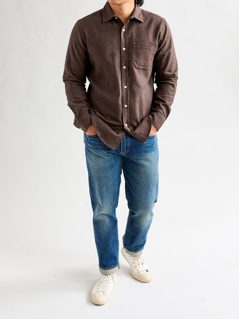Teca Button-Up Shirt in Brown