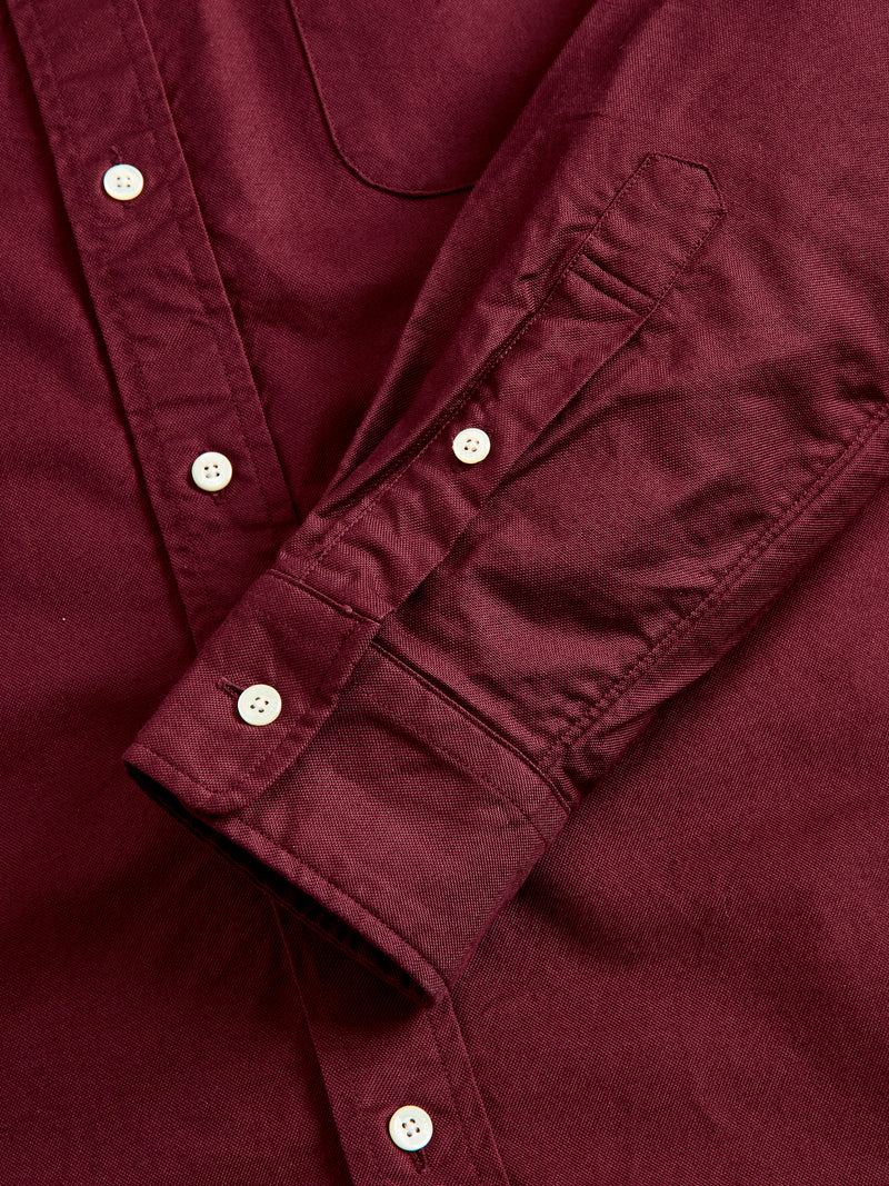 Oxford Button-Down Shirt in Burgundy