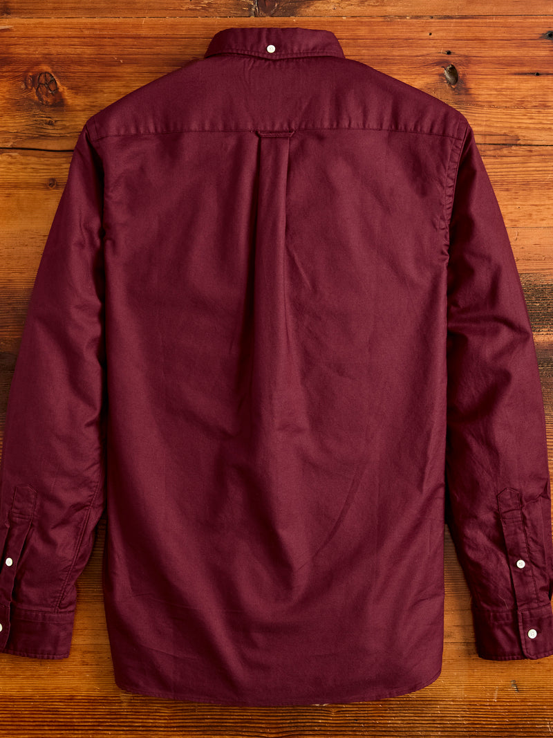 Oxford Button-Down Shirt in Burgundy