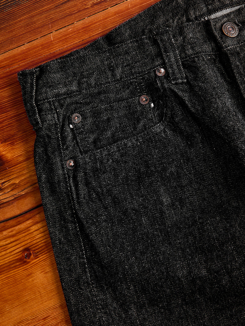 1108BK 14oz Black Selvedge Denim - Slim Straight Fit