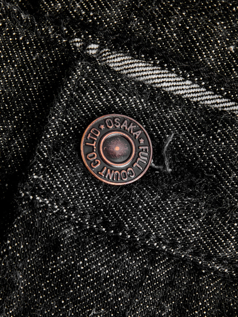 1108BK 14oz Black Selvedge Denim - Slim Straight Fit