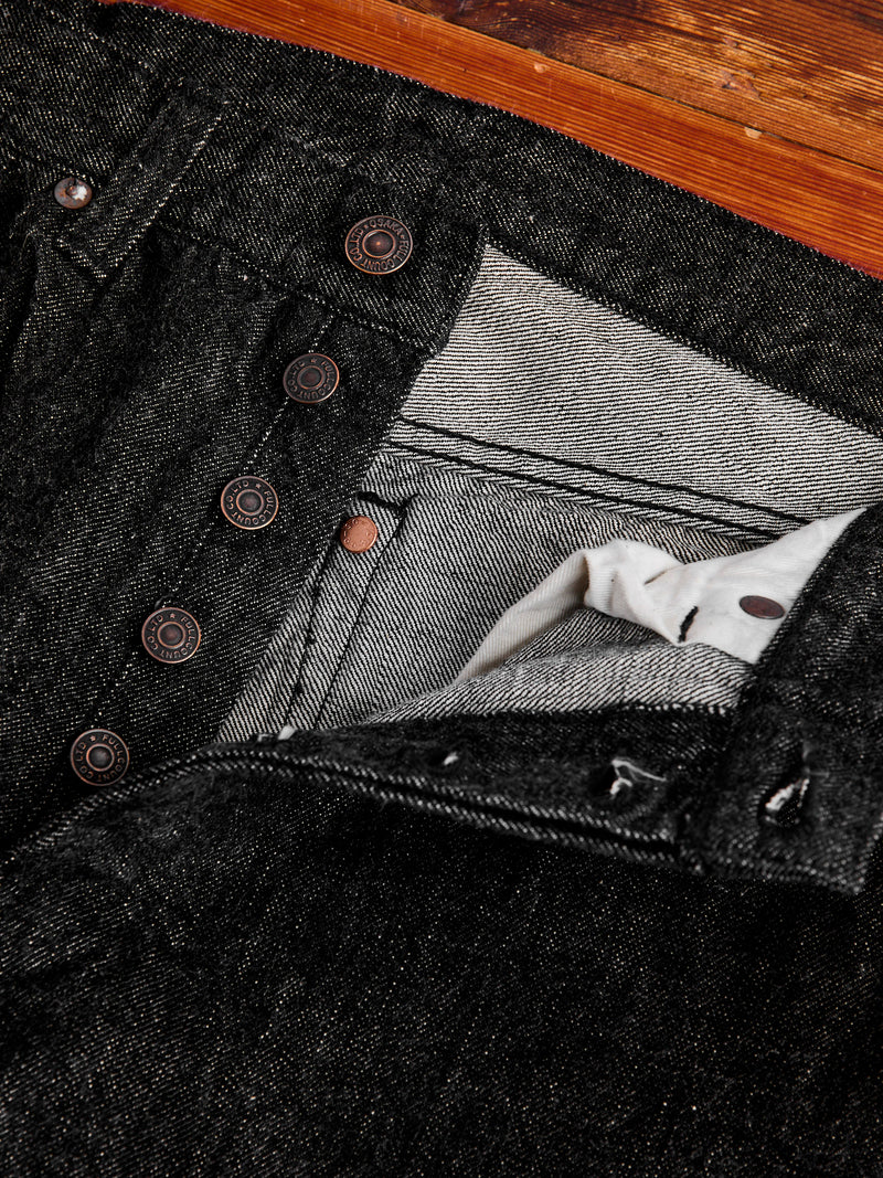 1108BK 14oz Black Selvedge Denim - Slim Straight Fit