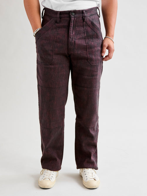 Isaac Pants in Indian Madder/Iron Canvas