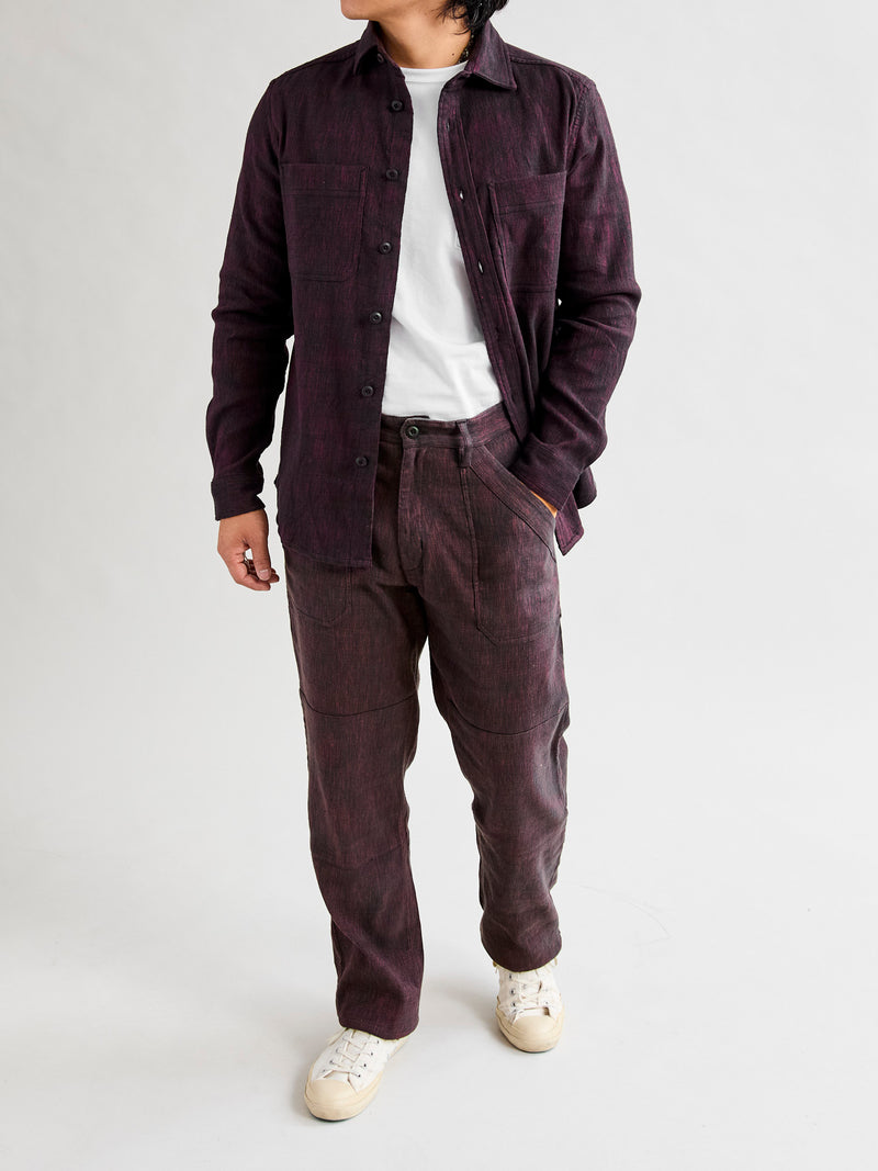Isaac Pants in Indian Madder/Iron Canvas