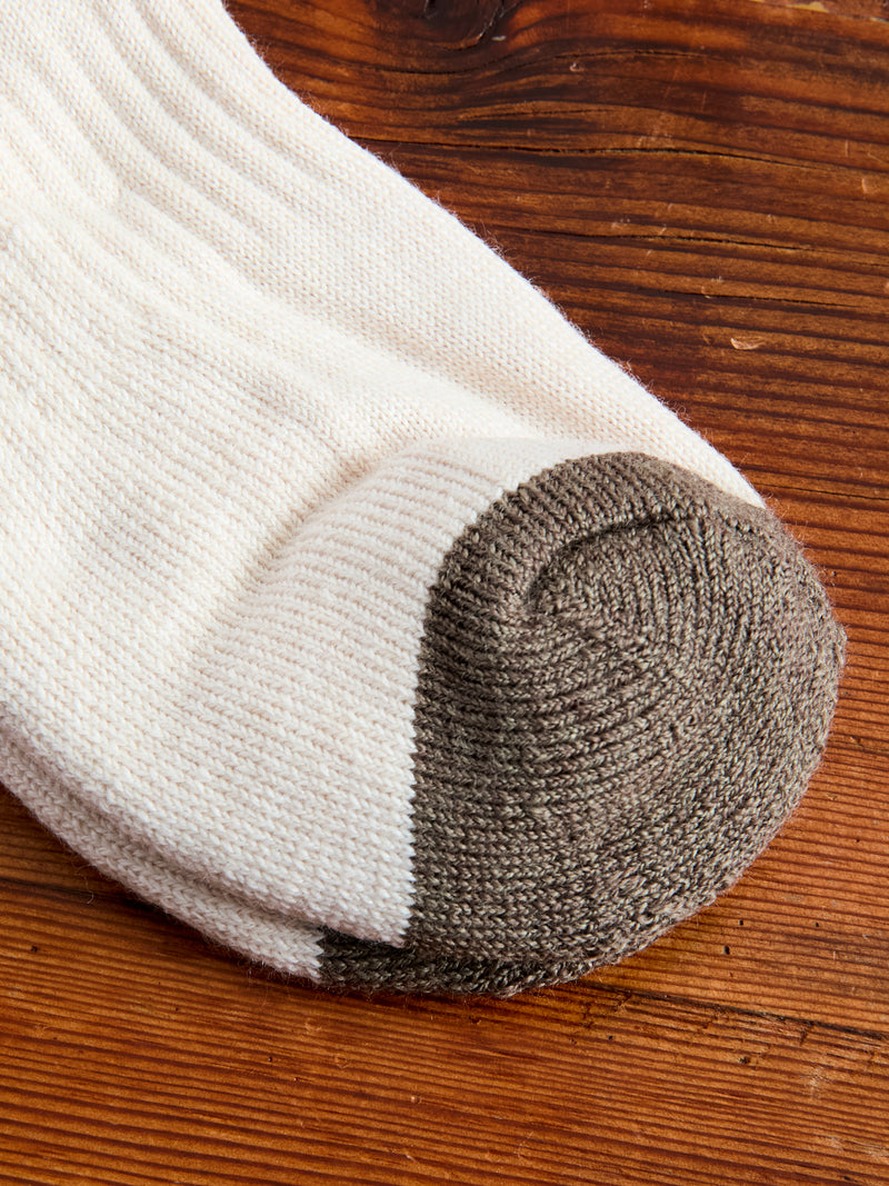 Elgin Wool Sock in Ecru