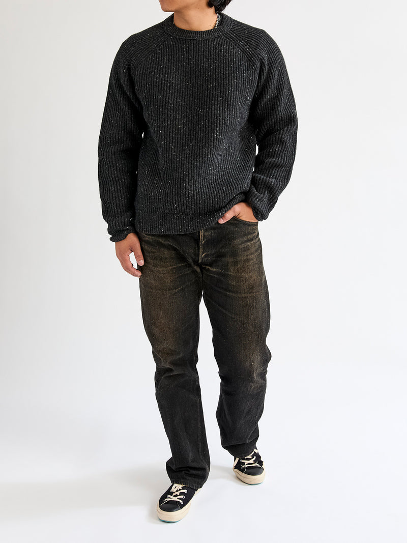 Nep Merino Kenny Crewneck in Black