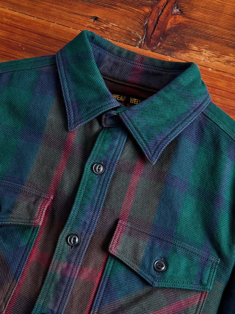 Extra Heavy Flannel Shirt in Green