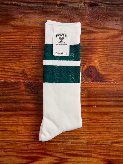 "Wind Flow" Pile Socks in White