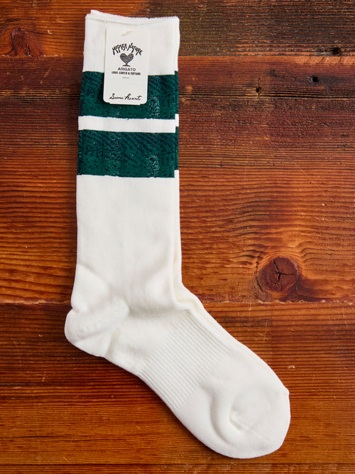 "Wind Flow" Pile Socks in White
