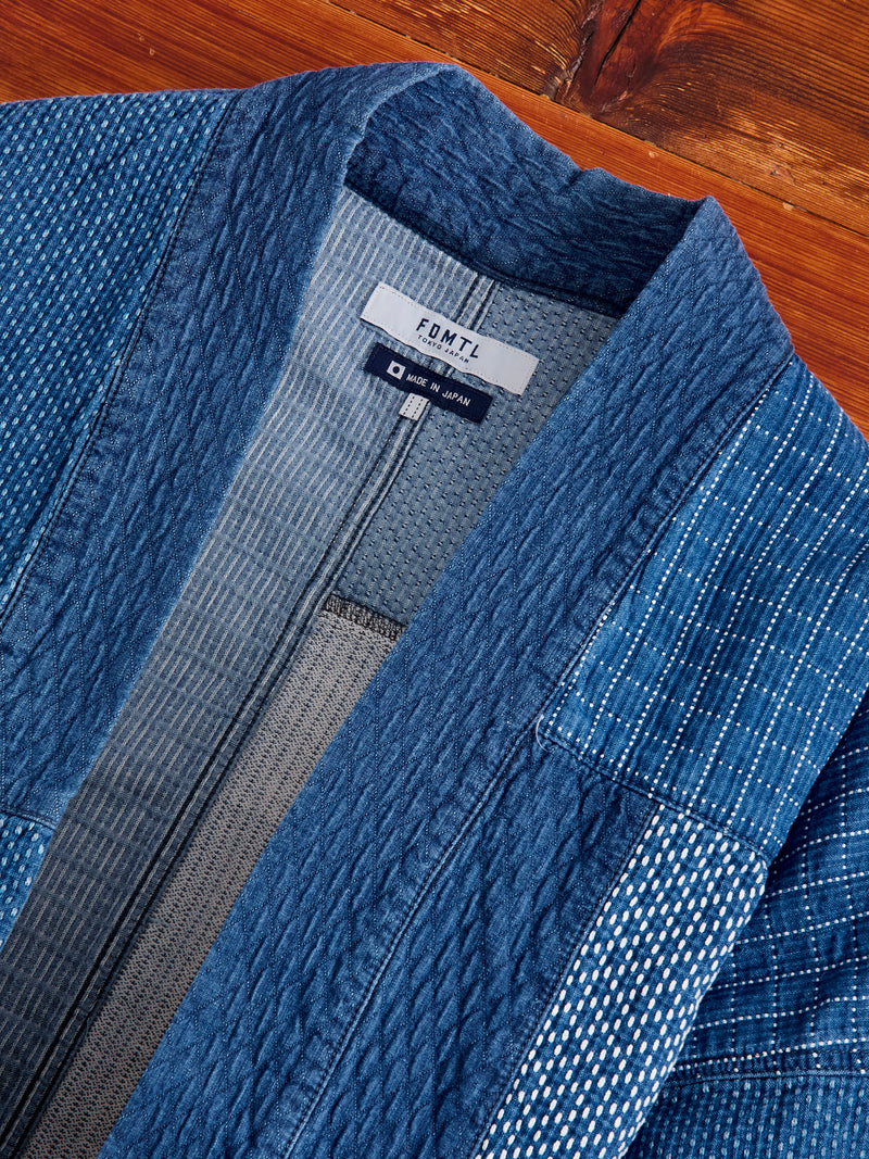 Patchwork Haori Jacket in Indigo 3-Year Wash