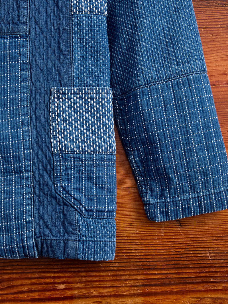 Patchwork Haori Jacket in Indigo 3-Year Wash