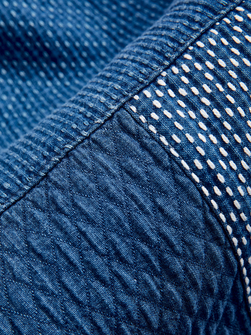 Patchwork Haori Jacket in Indigo 3-Year Wash
