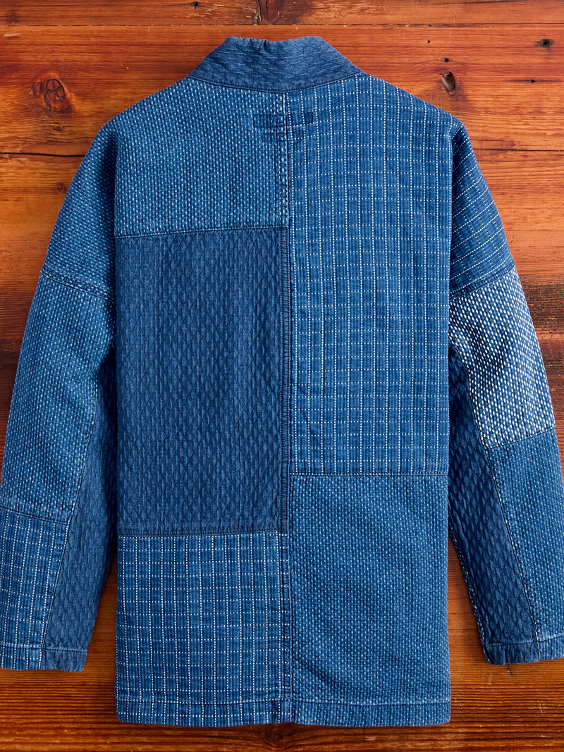 Patchwork Haori Jacket in Indigo 3-Year Wash
