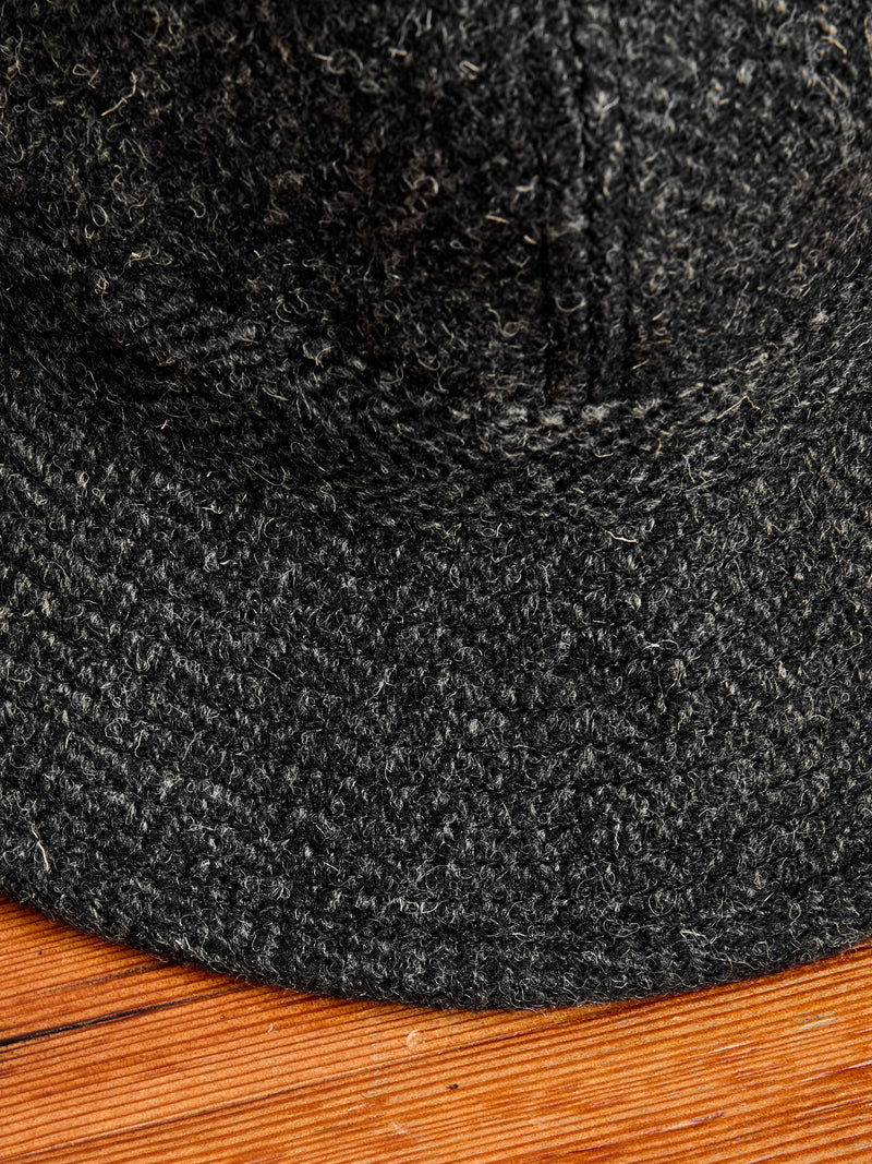 Harris Tweed Bucket Hat in Black