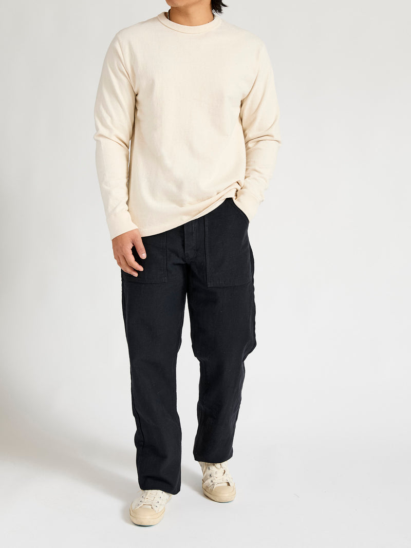 "Samurai Cotton Project" Long Sleeve T-Shirt in Natural