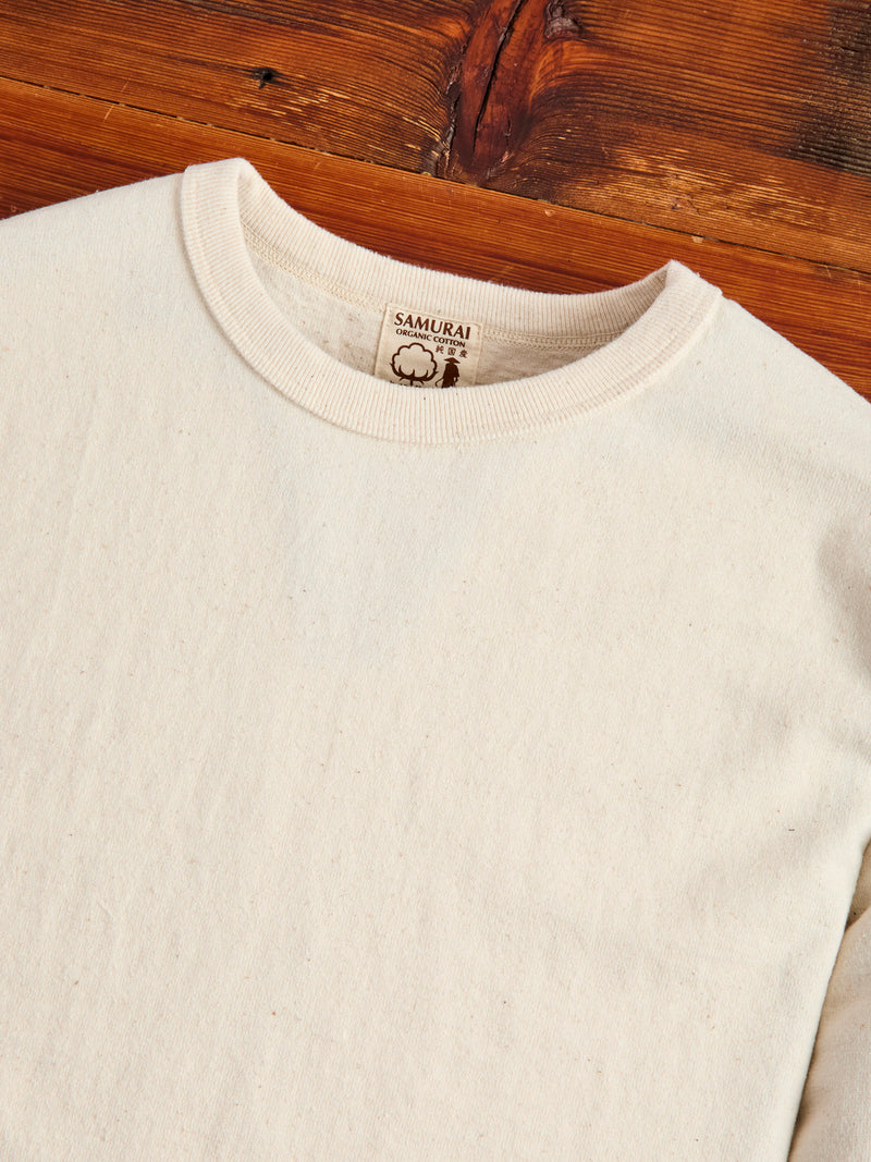 "Samurai Cotton Project" Long Sleeve T-Shirt in Natural