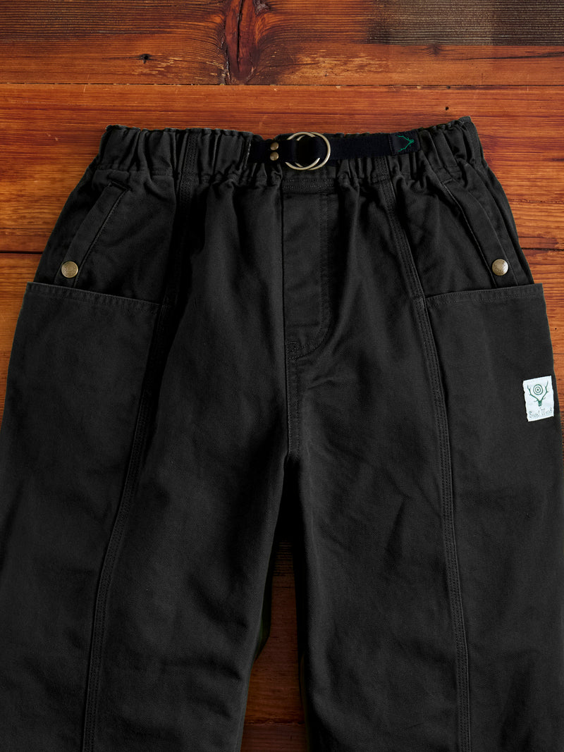 11.5oz Cotton Canvas Belted C.S Pant in Black