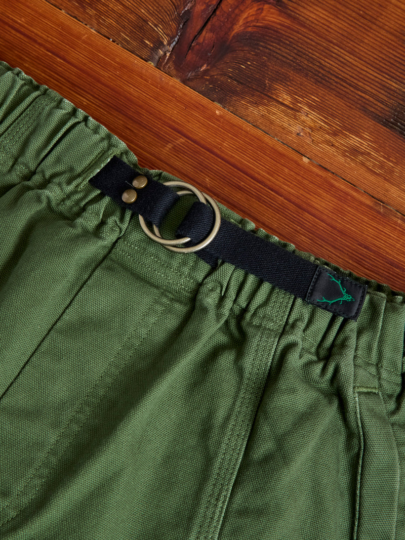 11.5oz Cotton Canvas Belted C.S Pant in Moss Green