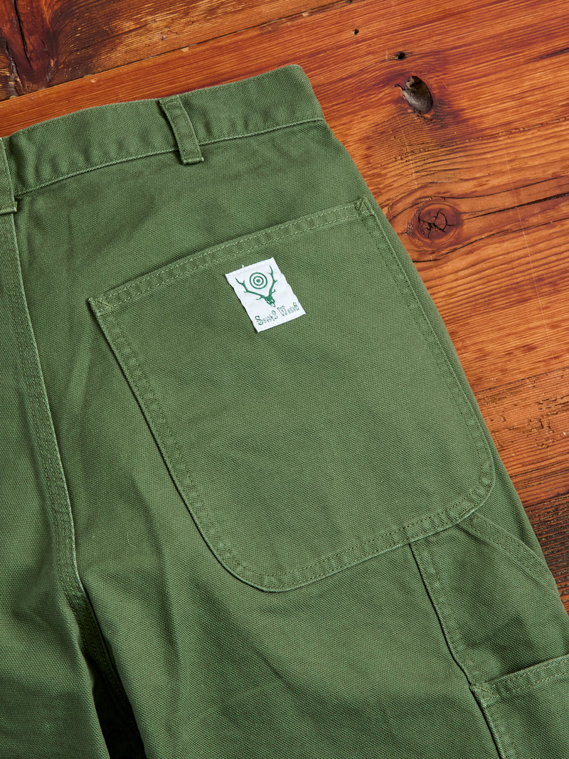 11.5oz Cotton Canvas Painter Pant in Moss Green