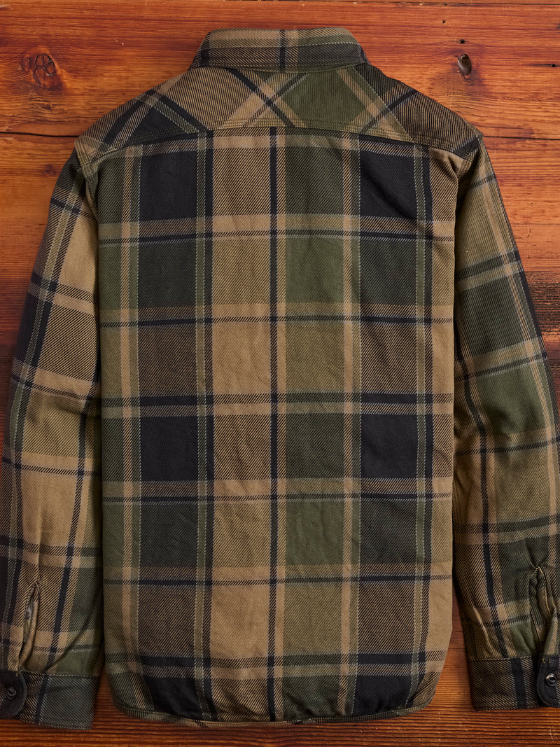 Extra Heavy Flannel Shirt in Olive