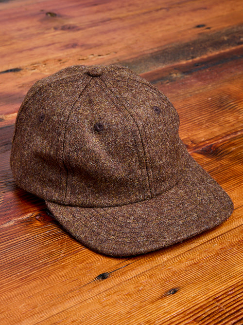 Baseball Hat in Medium Brown Wool