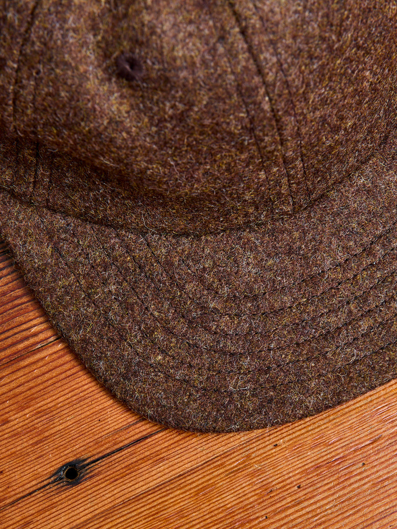 Baseball Hat in Medium Brown Wool