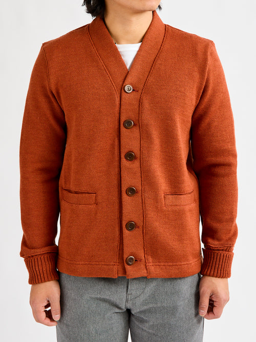 Classic Cardigan in Burnt Orange