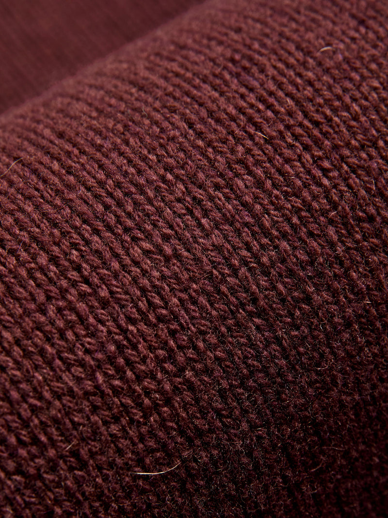 LOCC01 "Good Basics" Relaxed Fit Merino Cashmere Knit Sweater in Bark Brown