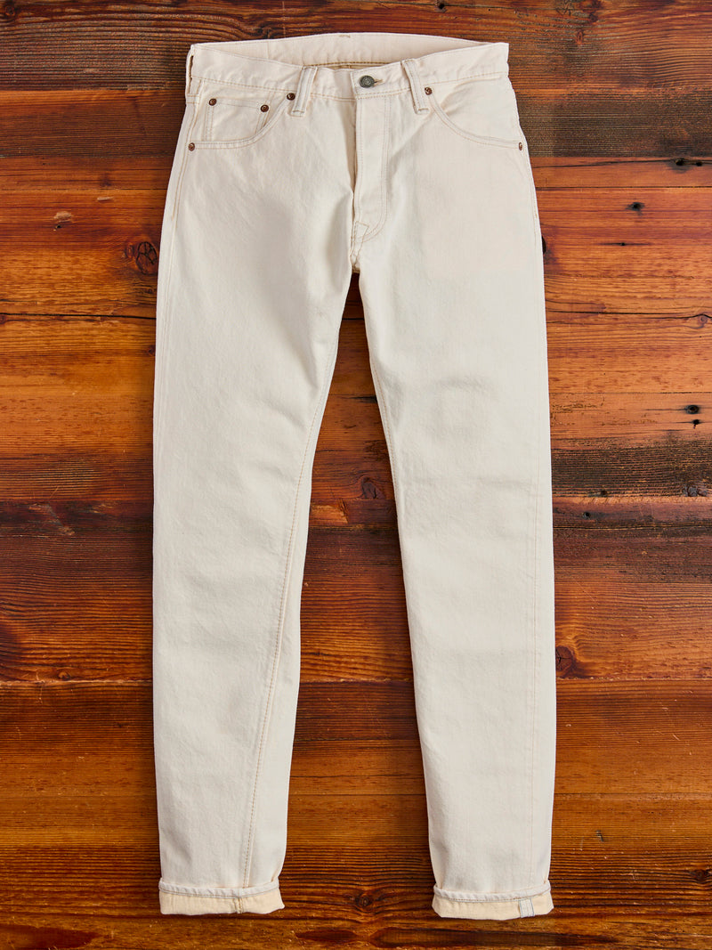 1172-2 "Ecru Beige" 14oz Rinsed Selvedge Denim - Relaxed Tapered Fit