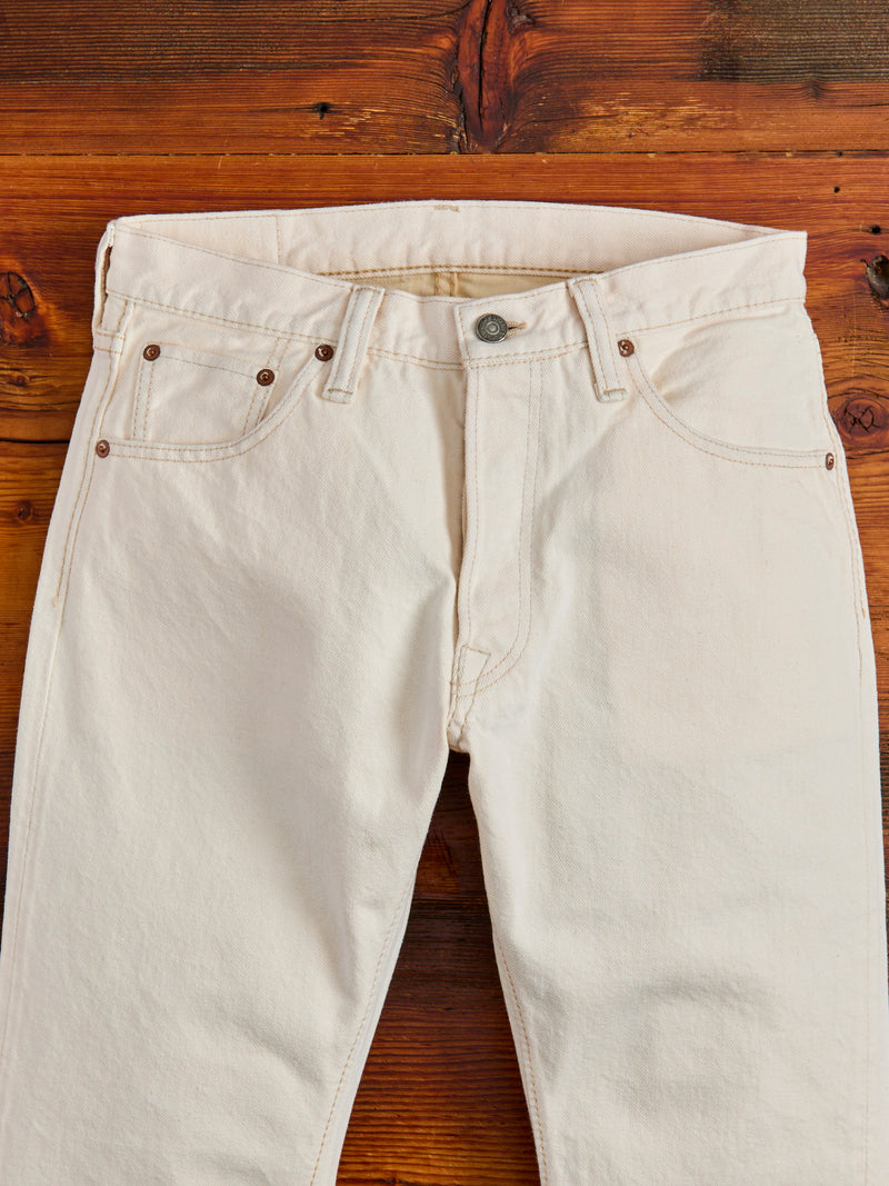 1172-2 "Ecru Beige" 14oz Rinsed Selvedge Denim - Relaxed Tapered Fit