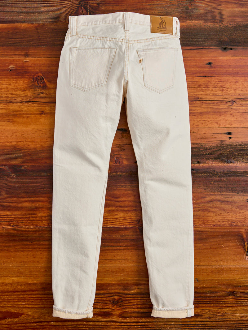 1172-2 "Ecru Beige" 14oz Rinsed Selvedge Denim - Relaxed Tapered Fit