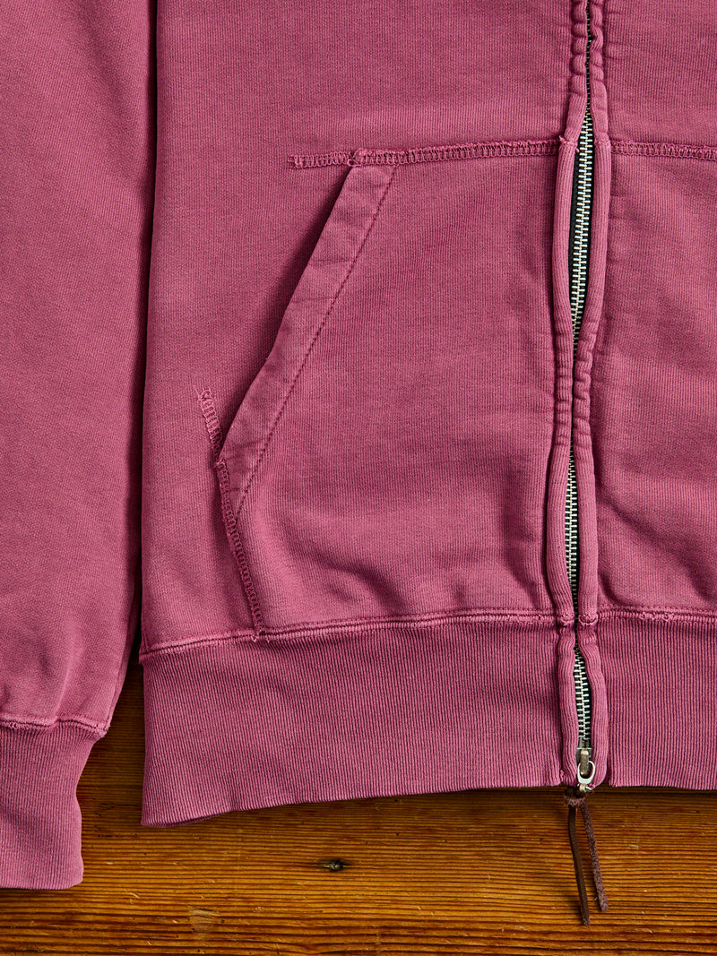 Special Finish Zip Hoodie in Bordeaux