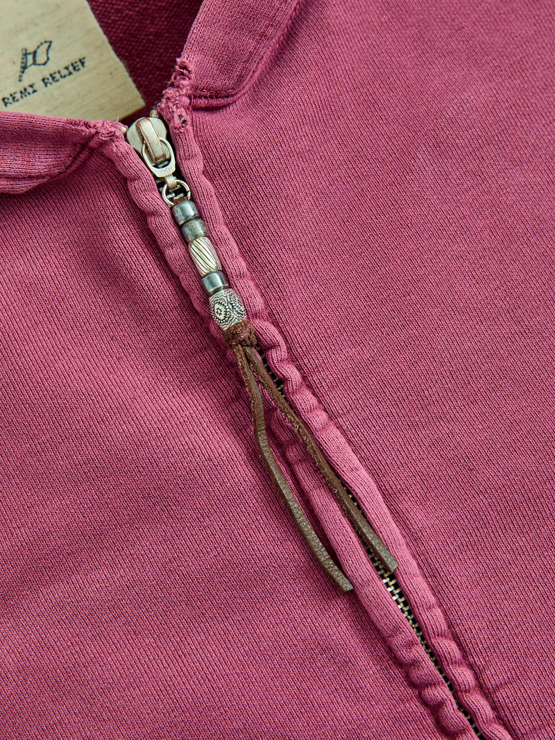 Special Finish Zip Hoodie in Bordeaux