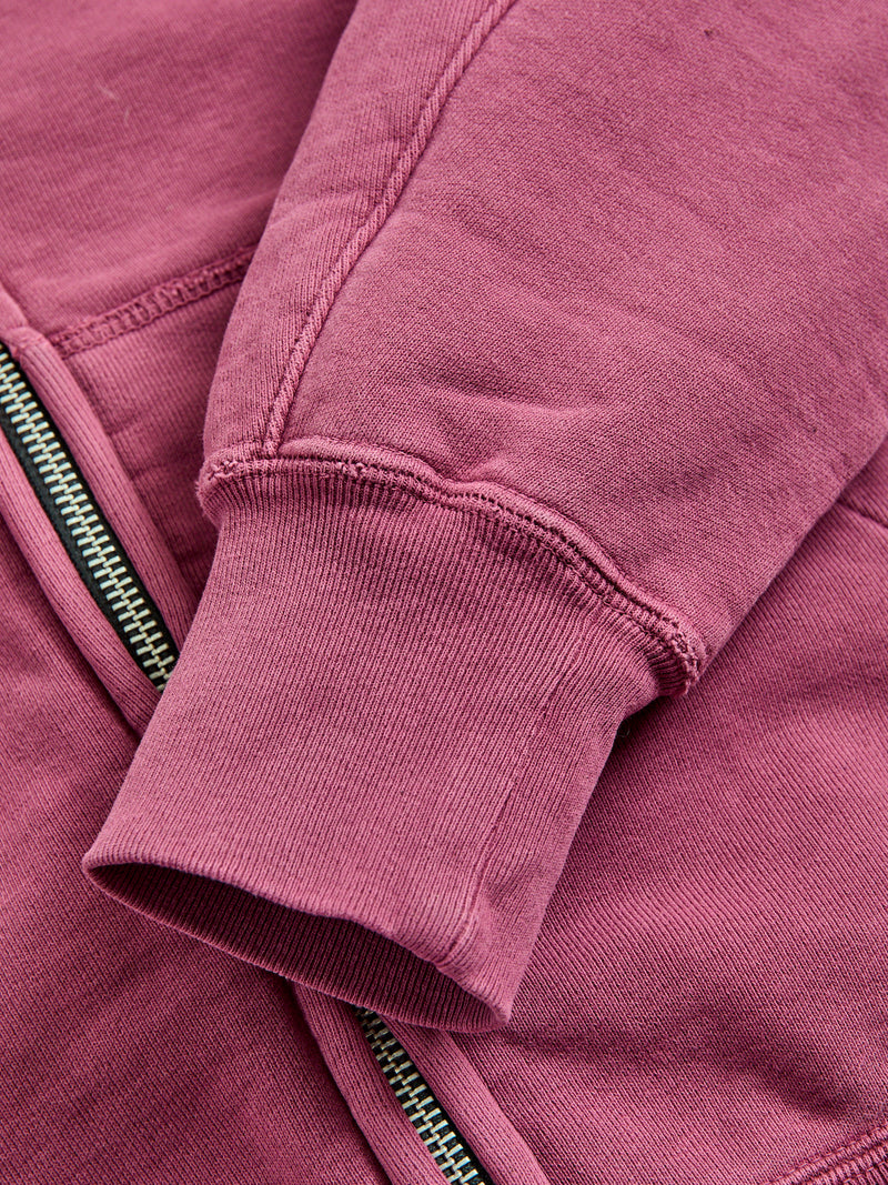 Special Finish Zip Hoodie in Bordeaux