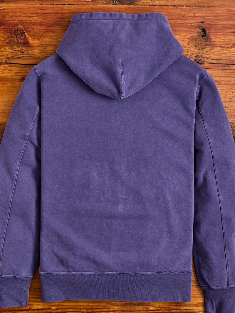 Special Finish Zip Hoodie in Purple Navy