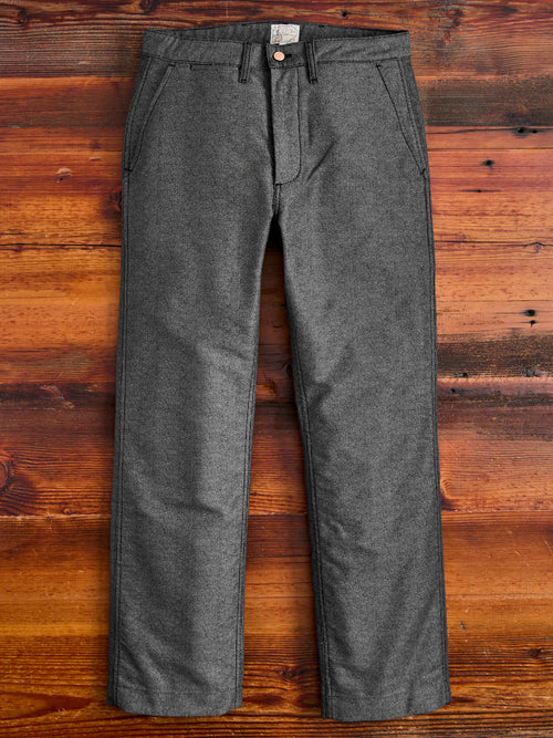 Wabash Stripe Moleskin Chino in Charcoal Smoke
