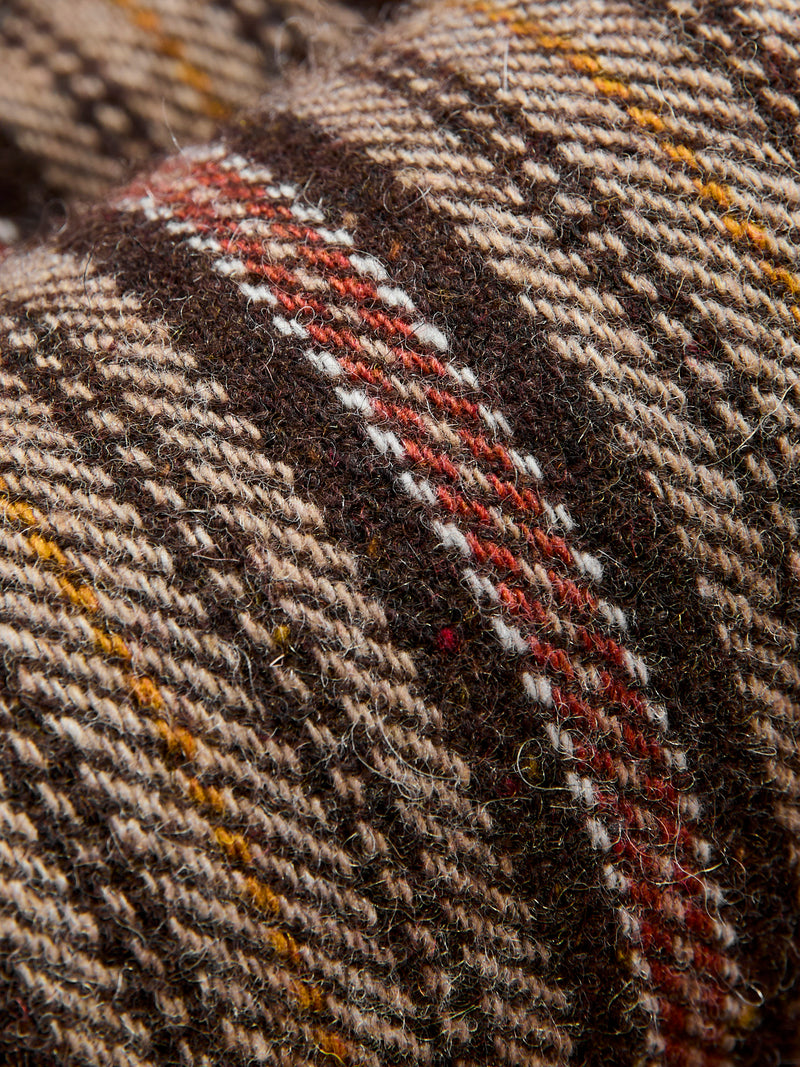 Bodie Wool Shirt in Brown Stripe